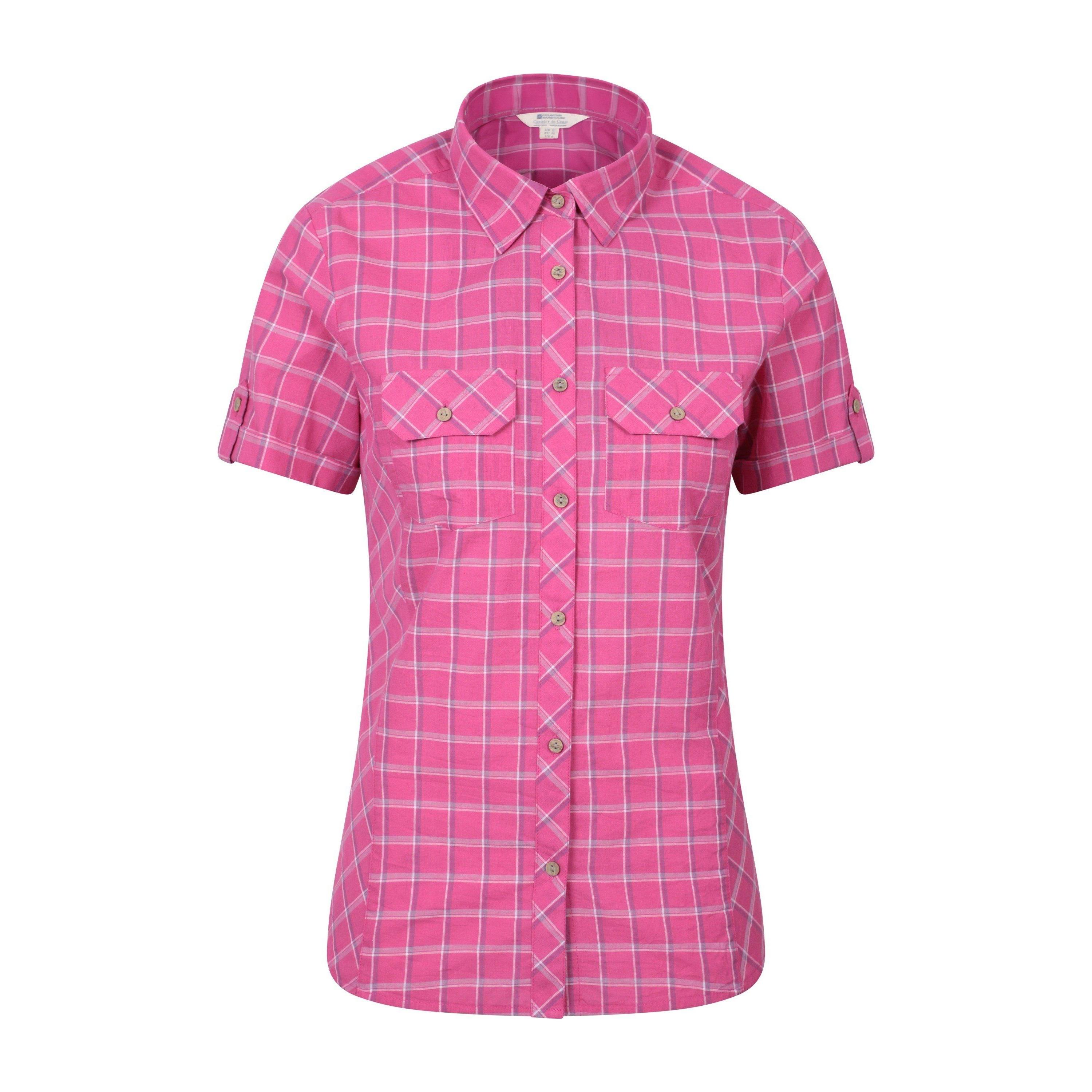 Camicia da vacanza in cotone da donna/signora Mountain Warehouse 10 UK colore rosa luminoso