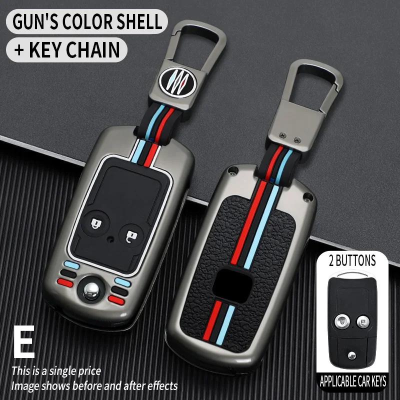 

Styling Mouldings Car Flip Key Case Cover Shell For Honda Civic Fit Accord CRV HRV Jazz Odyssey For Acura TL TSX ZDX RSX CRZ 2 3 серый