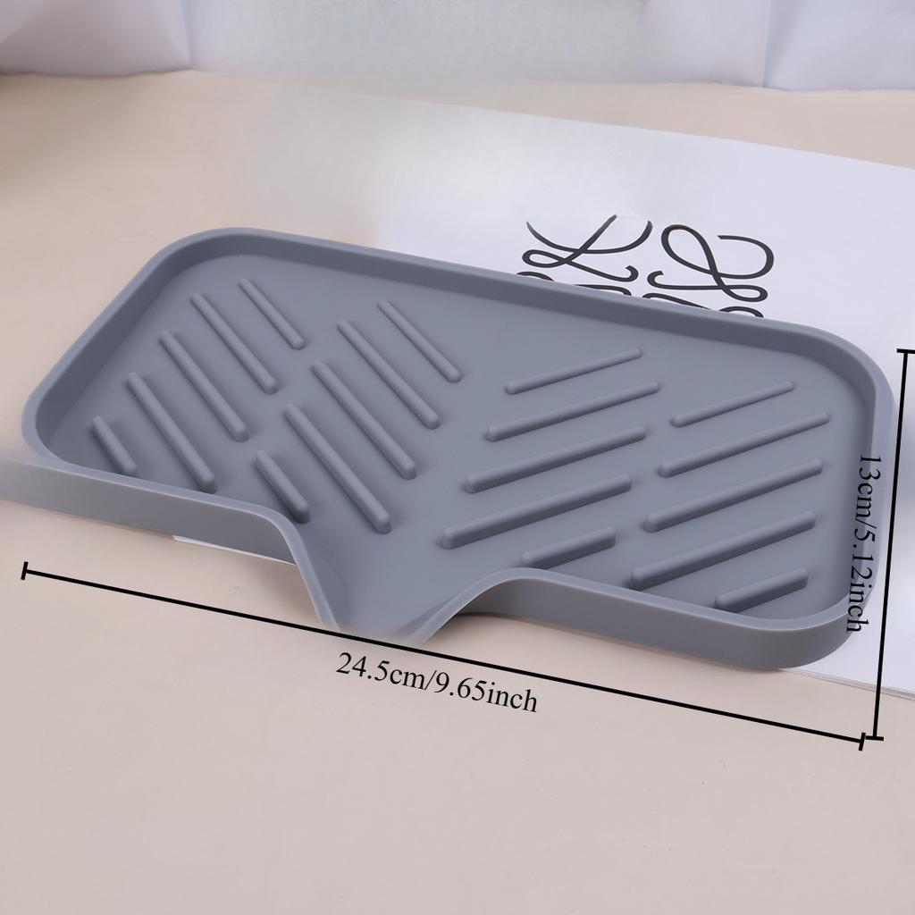 Silicone Bathroom Soap Dishes and Kitchen Sink Organizer, Sponge Holder, Dish Soap Tray, Idear for Dispenser, Scrubber,Bottle,Cup on Sink