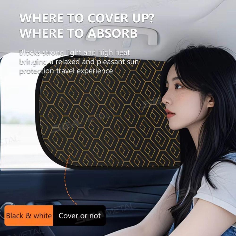 Electrostatic Car Sun Visor UV-Reflective Foldable Auto Window Sunshade Curtains Heat Insulation Car Sun Protection Cover