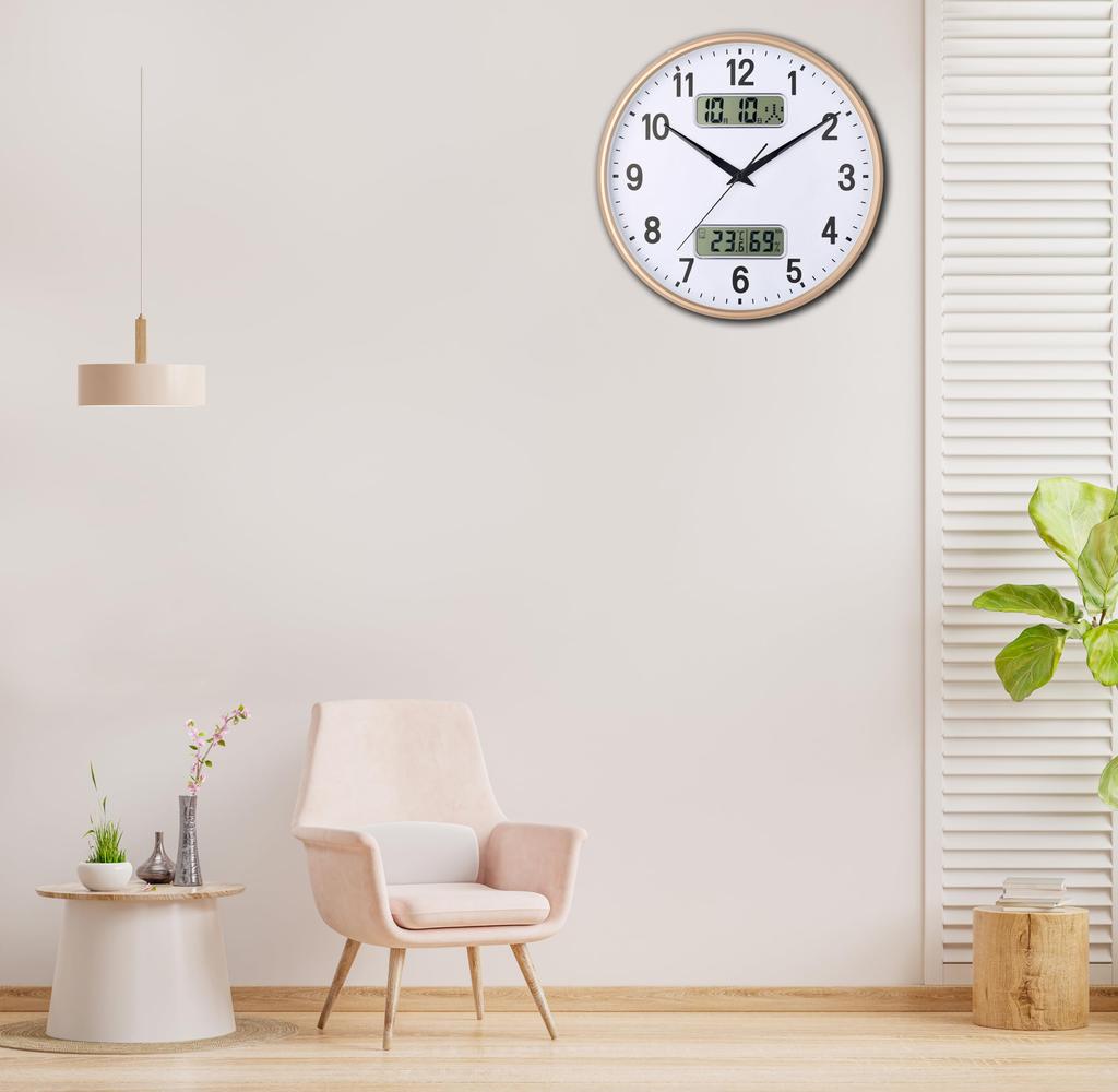 Analog Wall Clock Continuous Second Hand