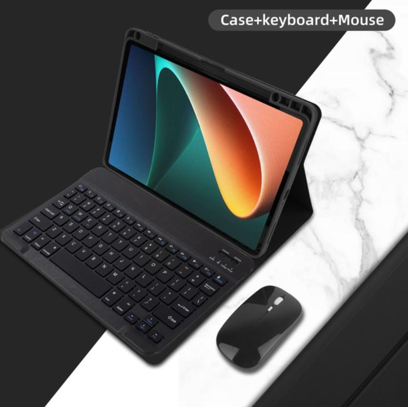 Leather Case for Xiaomi Pad 6 5 Pro with Bluetooth Keyboard Mouse Holder Pen Slot Redmi Pad SE 11 Inch