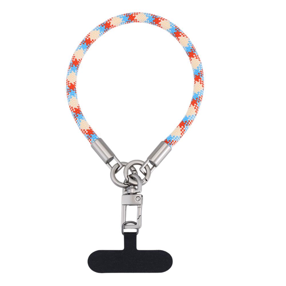 Custom Eco-Friendly Durable Mobile Phone Hand Wrist Lanyards Keychain Sports Polyester Woven Short Wrist Strap Lanyard Phone