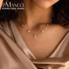EManco Minimalist Clover-shaped Stainless Steel Silver Color O-chain Necklace Daily Office Party Gifting Occasions Women's