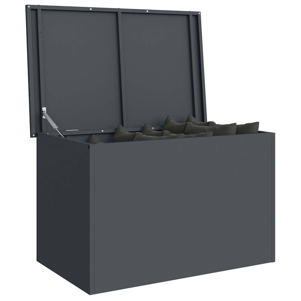 Outdoor-Aufbewahrungsbox Anthrazitgrau 80 x 50,5 x 50 cm Stahl