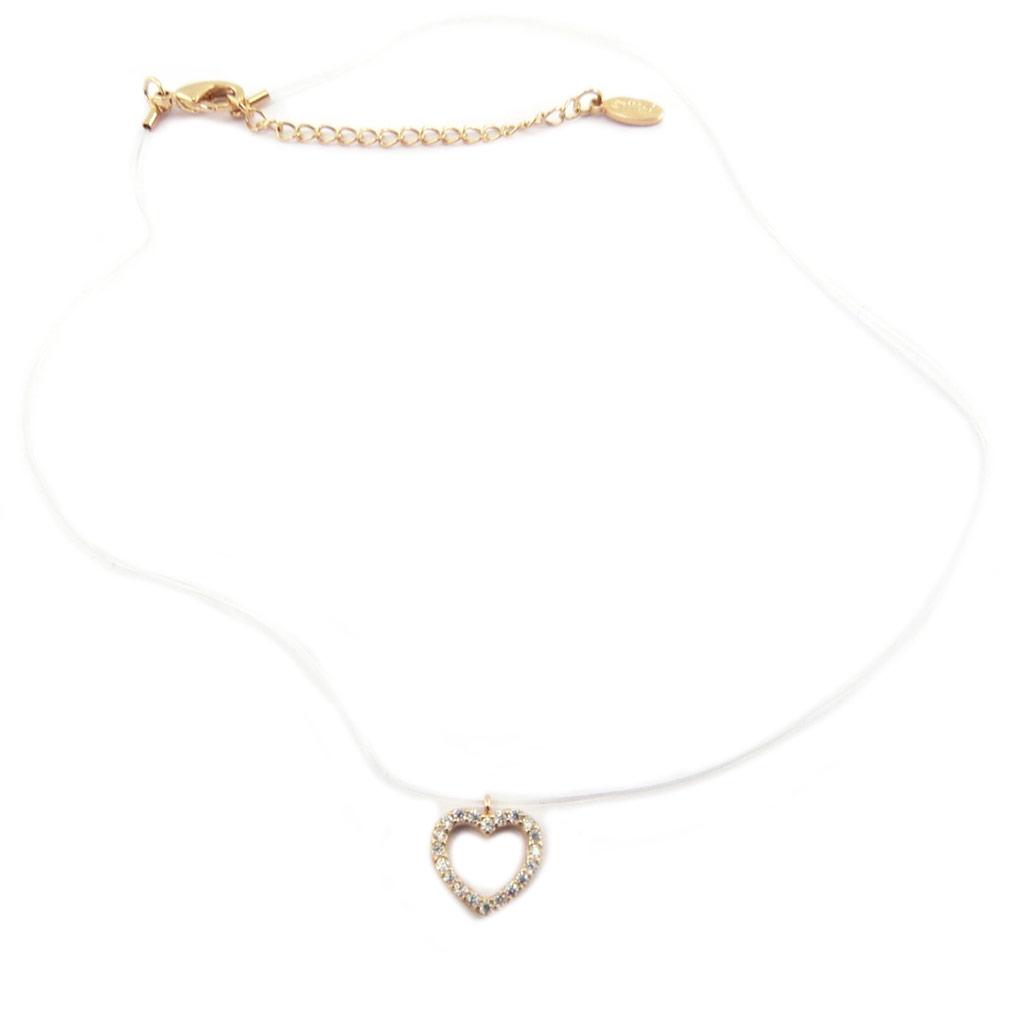 Les Trésors De Lily [P7638] - Designer Necklace 'Love' Rose Gold White - 10x9 Mm