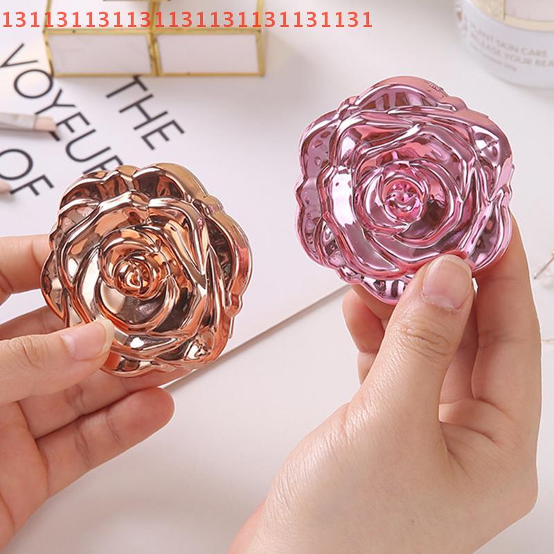 Portable Mini Mirror Retro Rose Flower Small Pocket Makeup Mirror Double Sided Hand Mirrors Compact Cosmetic Beauty Tool Gift