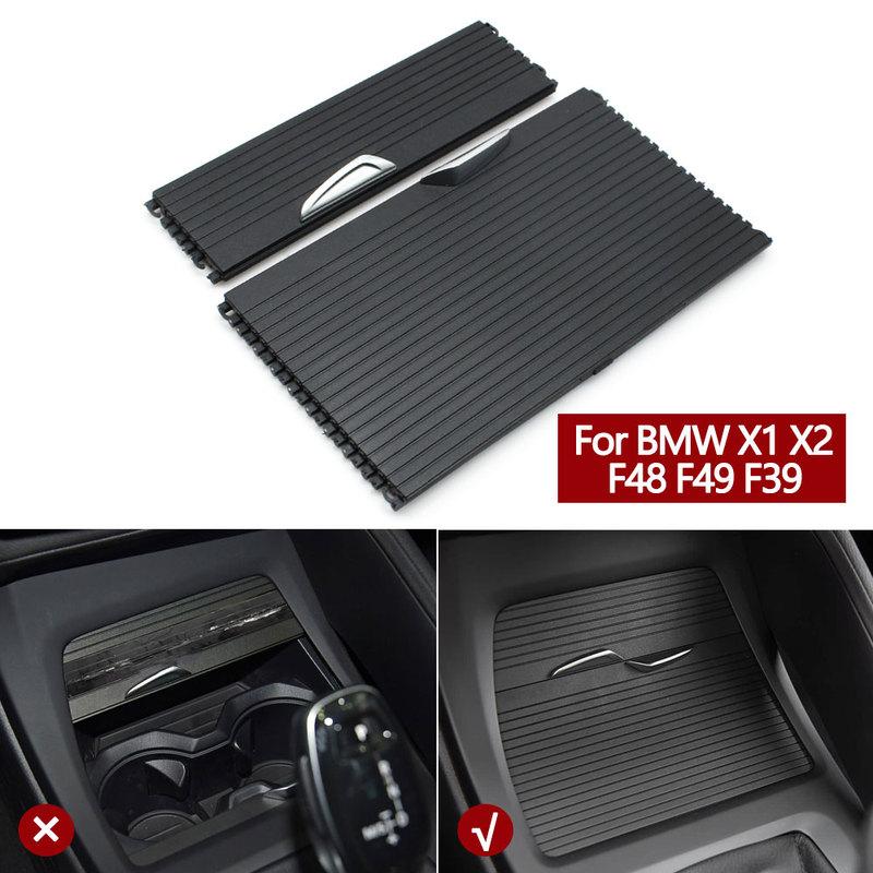 Car Center Console Armrest Box Drink Water Cup Holder Cover Rolling Curtain For BMW X1 X2 F48 F49 F39 2016- 51169299529