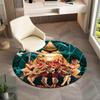 Famous German Rock Heavy Metal Band Rammstein Tile Lindemann Circular Carpet Decoration Anti Slip Home Table and Chair Mat Aisle Door Mat Carpet D15