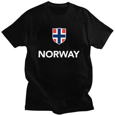 Custom Fashion Norwegian Proud Norway Flag T Shirt Men ShortSleeve Tshirt Casual Tee Pure Cotton Slim Fit Tshirts Merch