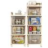 Multi-layer Transparent Drawer Storage Cabinet & Movable Trolley Shelf for Living Room