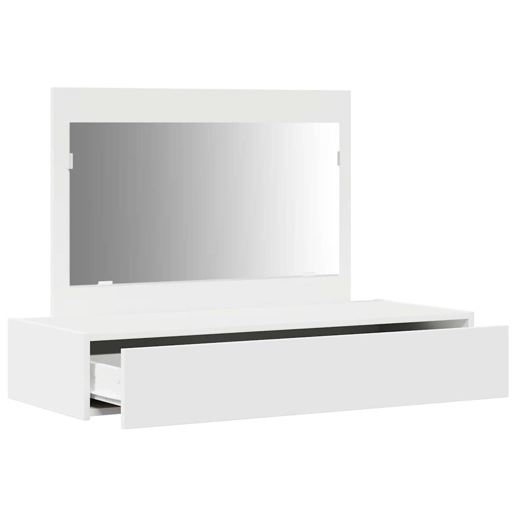 Toeletta Bianca con Cassetti 100 x 40 x 70 cm Legno Ingegnerizzato