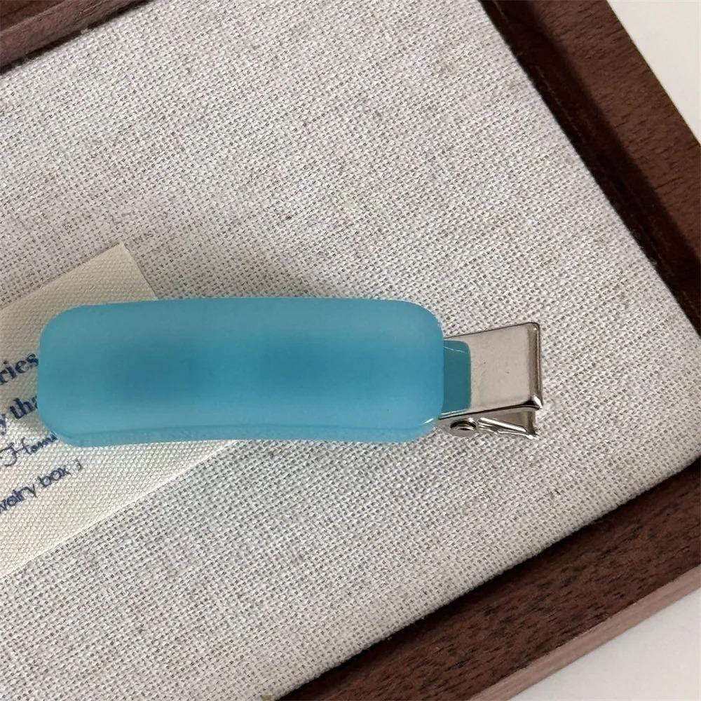 Fashion Acetate Checkered Hair Side Clips Broken Hair Bangs Clips Women Girls Sweet Cute Side Clips Elegant Duckbill Clip