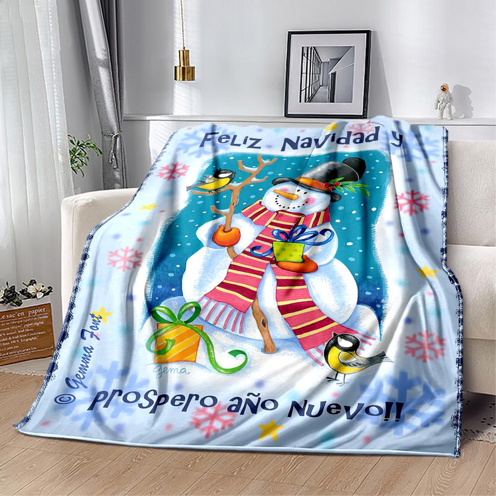 Christmas 168 Blanket Comfortable Suitable for Livingroom Sofa Seaside Four Seasons Multipurpose Stylish Decor Gifts For Family Or Friends
