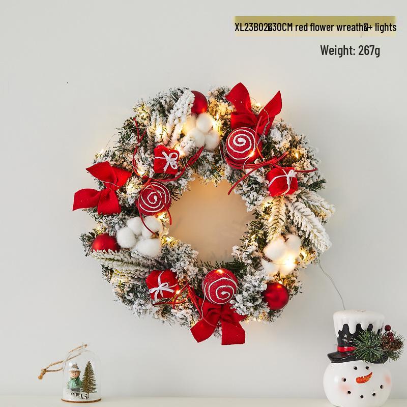 Luminous Christmas Wreath: Festive Door & Wall Decoration for Bar & Mall Scenes