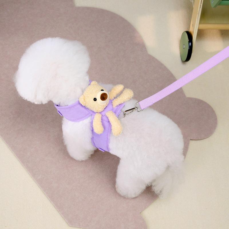 

Pet Dog Chest Pet Dog Vest Clothes Pet Chest Waist Spring Summer New 24 Bear Chest Back L фиолетовый