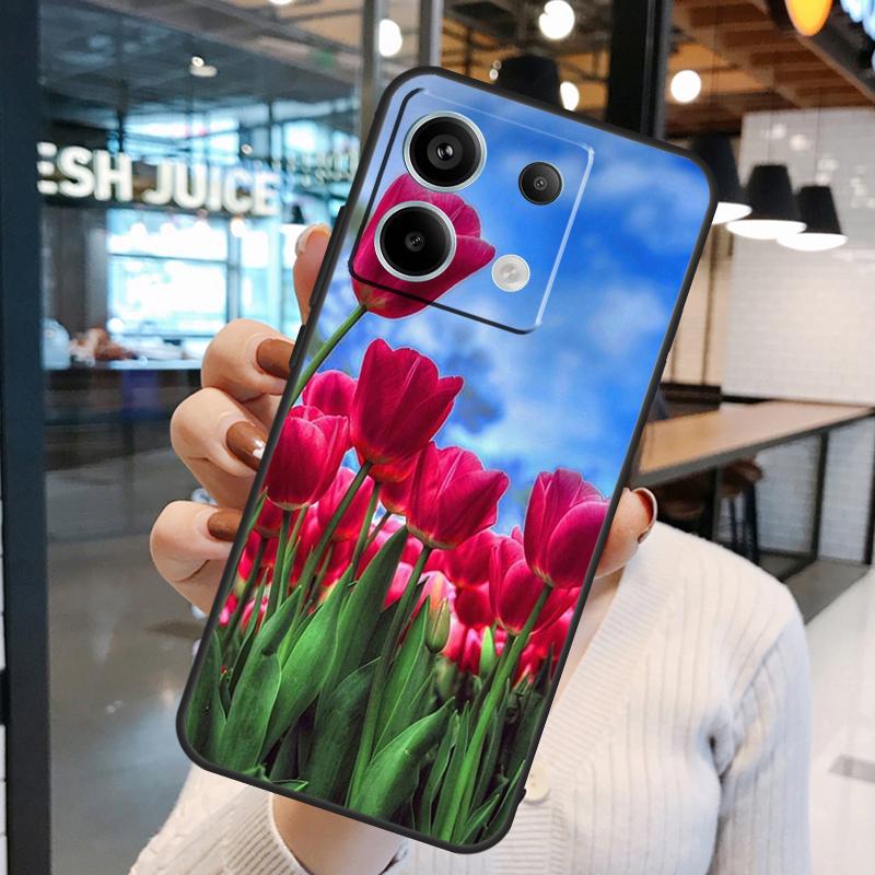Spring Tulips Flower Case For Xiaomi Redmi Note 15 Pro Plus 10 11 12 13 14 Pro Redmi 15 15C 10C 12C 13C 14C Cover