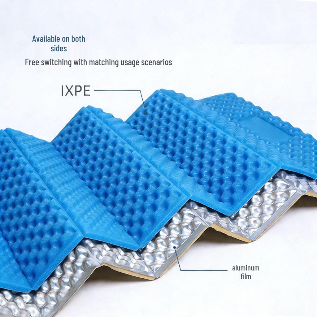 Outdoor-Ei-Nest Faltbare Feuchtigkeitsgeschützte Picknickmatte mit IXPE-beschichteter Aluminiumfolie - Verdickte Campingmatte