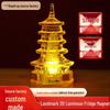 Leifeng Pagoda Resin Magnet: Scenic Souvenir & Home Decor