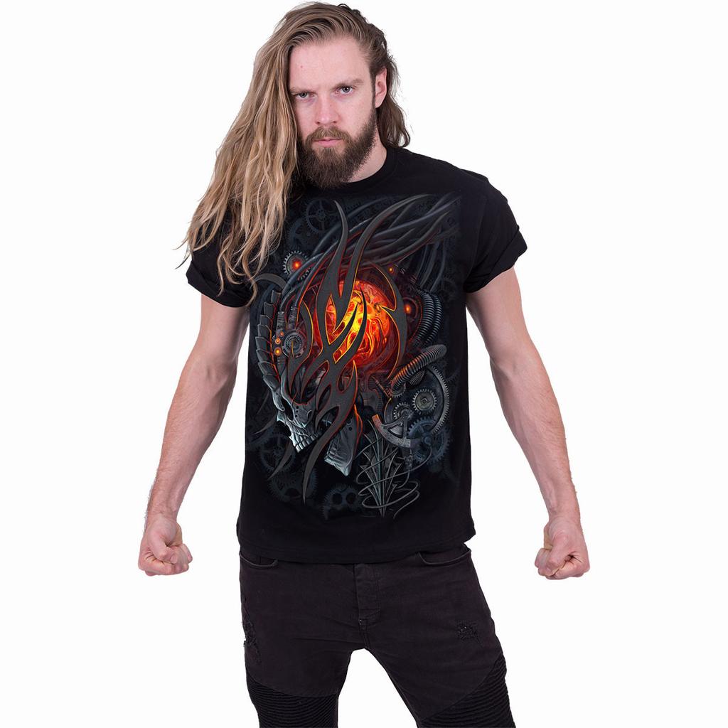 Spiral Direct Unisex Adult Steampunk Skull Back Print T-Shirt