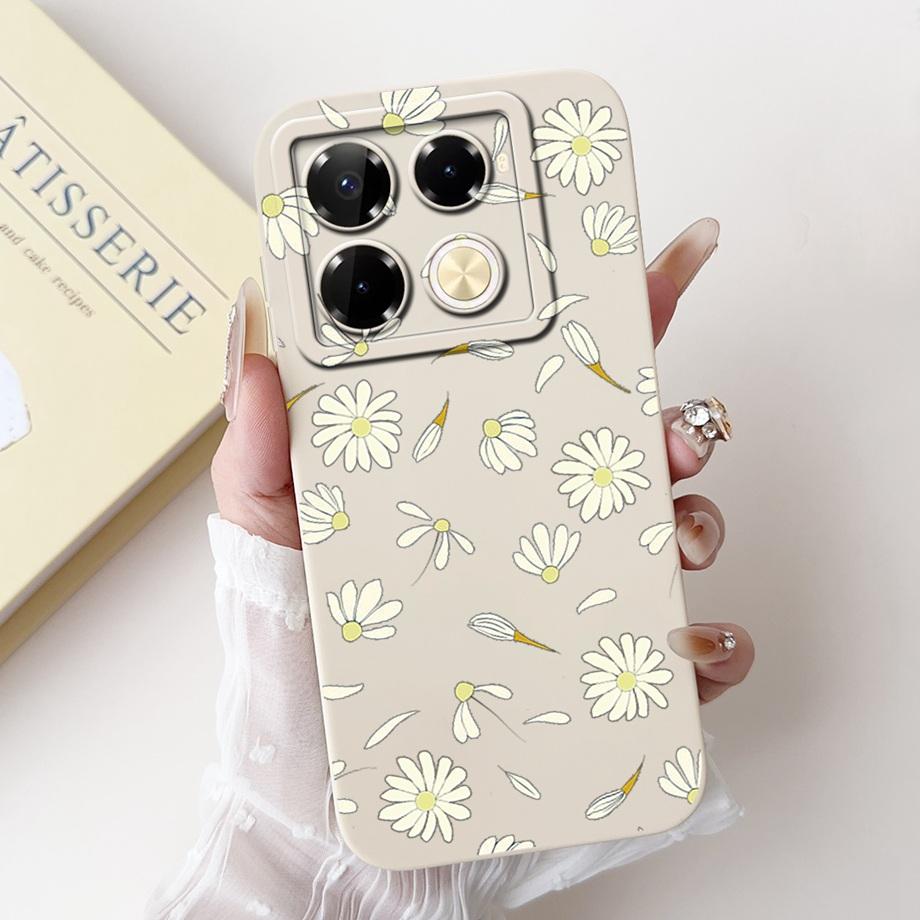 Soft TPU Candy Silicone Phone Case For Infinix Note 40 Pro Plus Note 40 4G 5G Back Cover Note40 4G Bumper Flower Girl Fashion