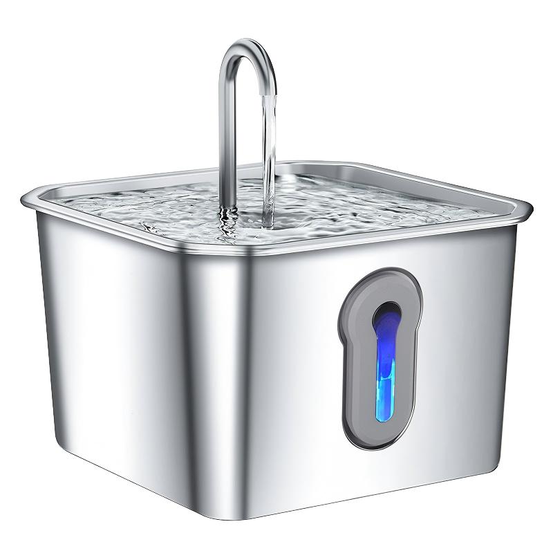 Wholesale 2.2L/2.8L/3.2L/4L Automatic Cat Water Fountain Stainless Steel Dog Dispenser for Cats Water Drinker with Filter