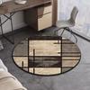 European Geometric Round Carpet Living Room Decoration Home Sofa Chair Side Foot Mat Bedroom Bedside Rugs Washroom Floor Mat