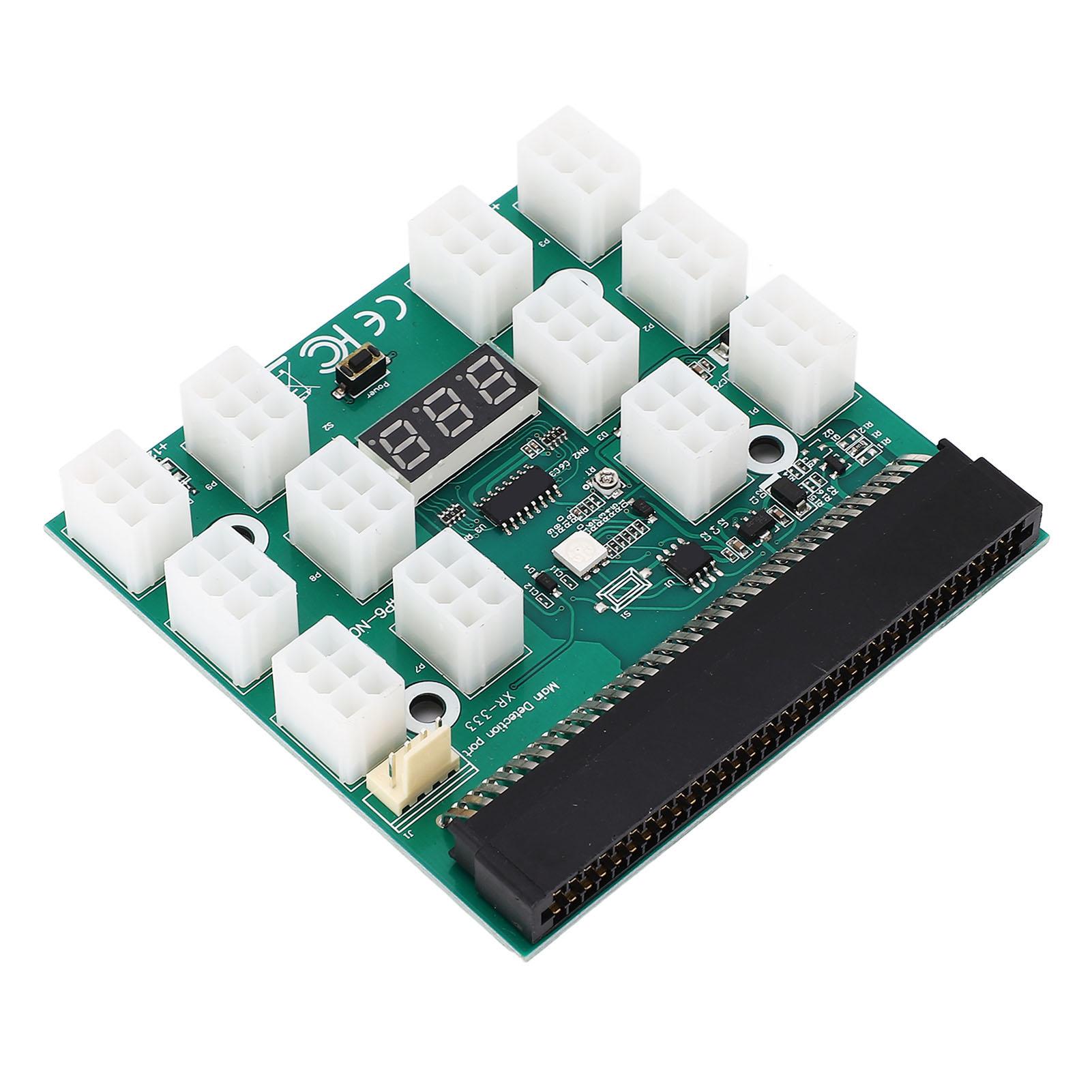 

Адаптер плати розведення живлення Професійний 1600 Вт 12-портовий ATX 6-контактний PSU Breakout Board для DPS