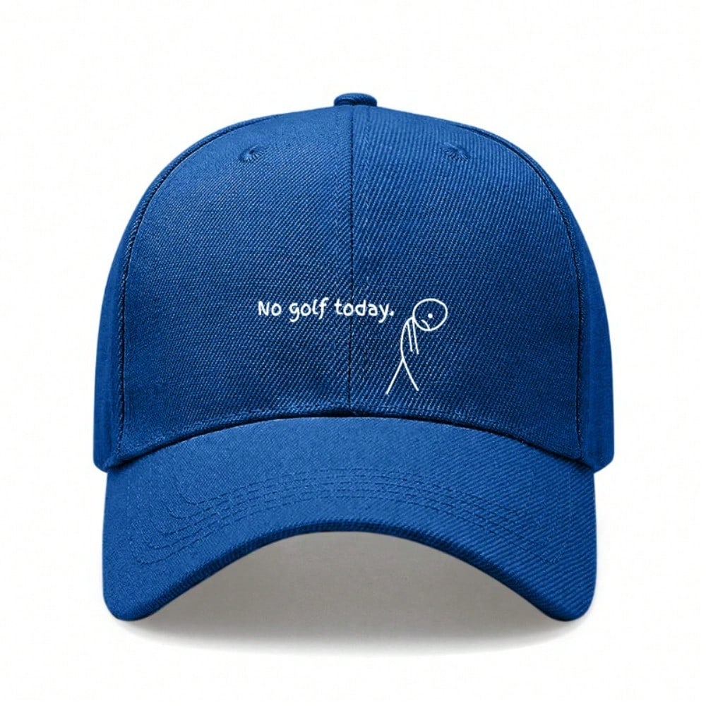 [Casual Baseball Cap] "No Golf Today" Printed Cap, Unisex Curved Brim, Adjustable & Breathable, Ideal for Golf Lovers Daily Outdoor Use