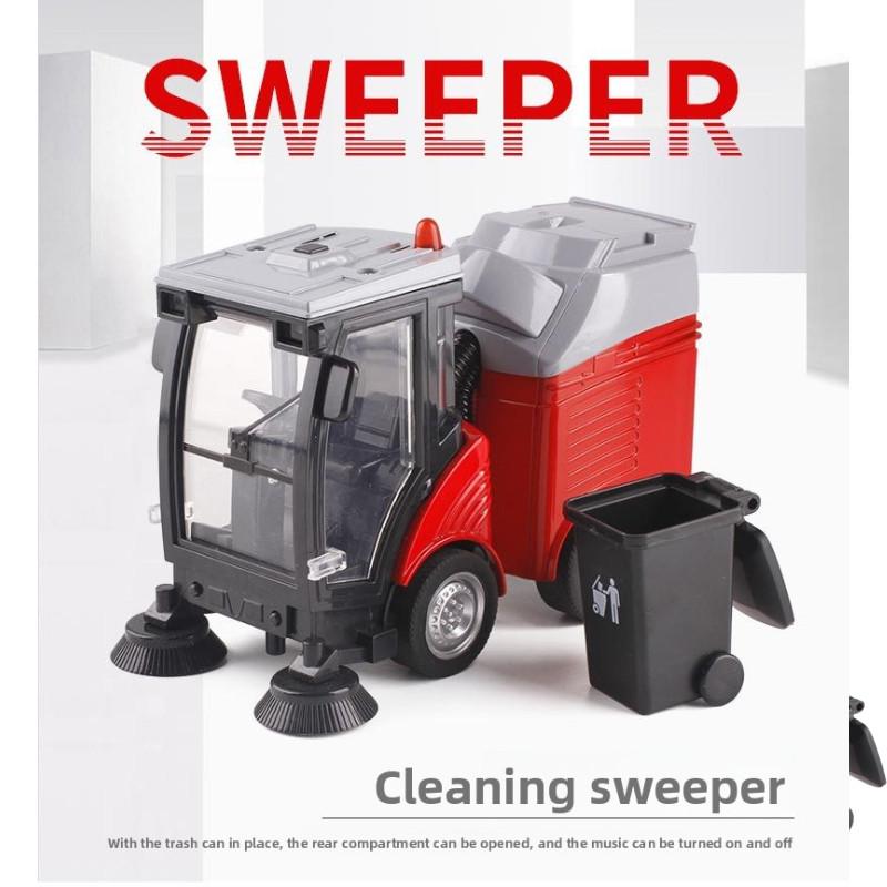Legierungs-Kehrmaschinenmodell Straßenreinigung Müllwagen Fahrzeuge Auto mit Ton und Licht