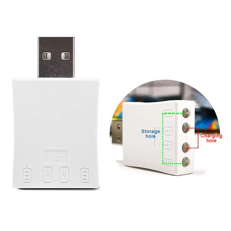 Rechargeable Glow In The Dark Lir425 Batteries With Usb Charger 300 Cycle Life Fast Charging Portable For Night Fishing Use