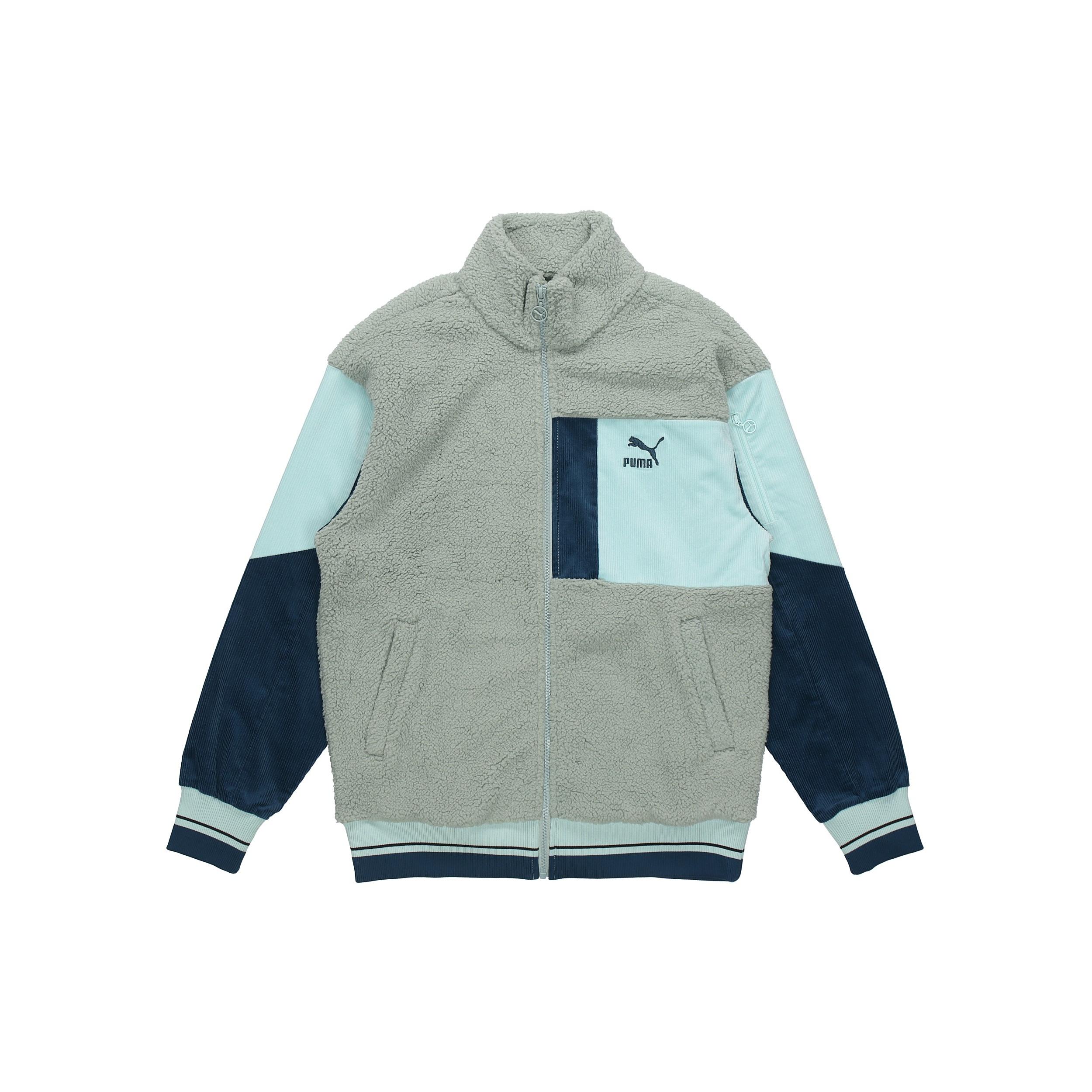 PUMA Retro Sherpa Jacket  Green  Men s 534678-79 M