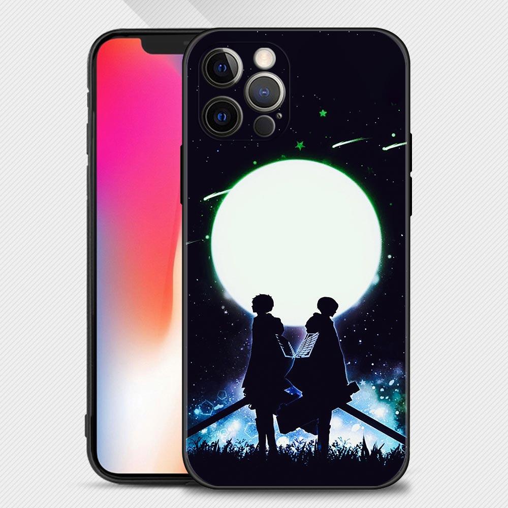 Custodia Per Apple iPhone 13 12 11 Pro Max 13 12 Mini XS Max XR X 7 8 Plus 6 6S SE 2020 Cover Guscio in Silicone L'attacco dei Giganti