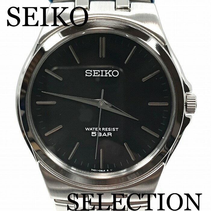 SEIKO Selection SCXP023 mens watch quartz black dial stainless steel thin 5 ATM water resistant business domestic genuine product manufacturer 3-year