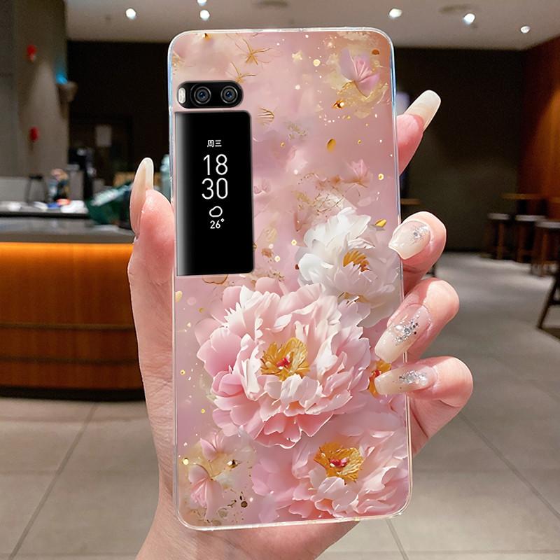 Phone Case For Meizu Pro 7 Case For Meizu Pro 7 Plus Capa Coque Flower Butterfly Thin Covers Transparent Soft Silicone TPU Cover