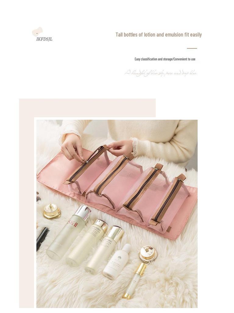 4-in-1 Portable Makeup & Travel Bag with Detachable Cosmetic Storage
