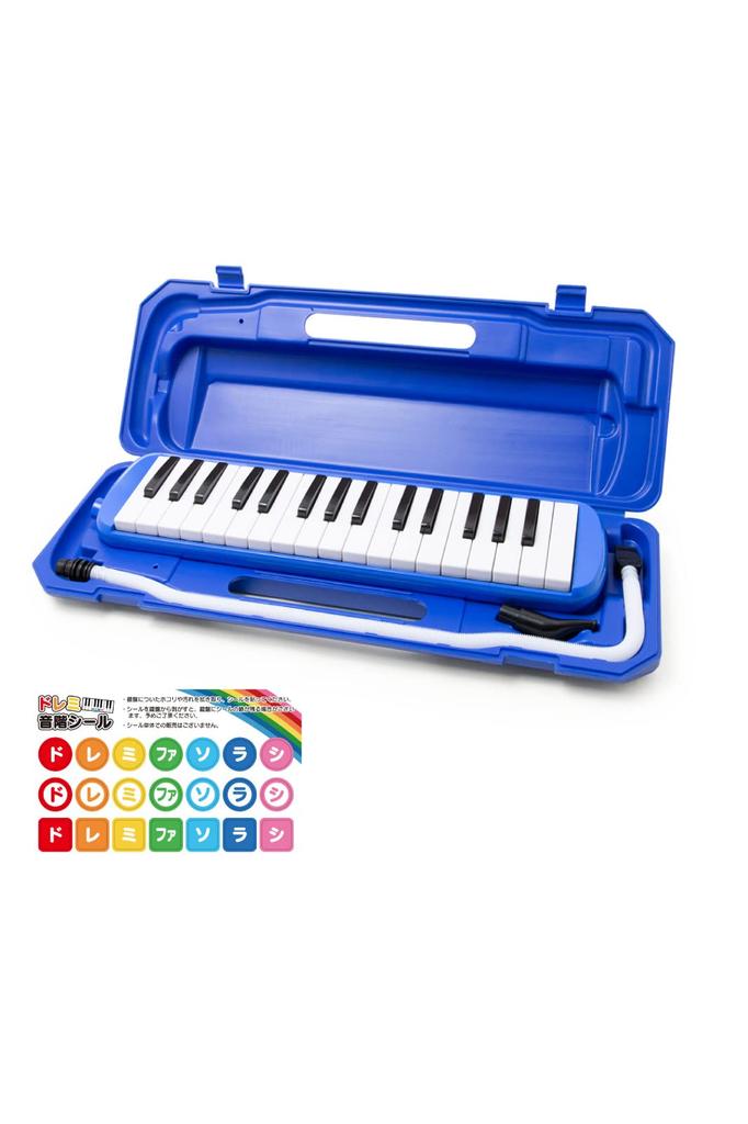 Hobinavi Keyboard 32 for Elementary School Elementary Musical Note Stickers 32 Winding Table Standing Case Included Harmonica, Keys, Students,