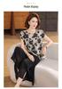Mom's 2026 Summer Chiffon Floral Blouse - Elegant Short-Sleeved Top for Middle-Aged Women
