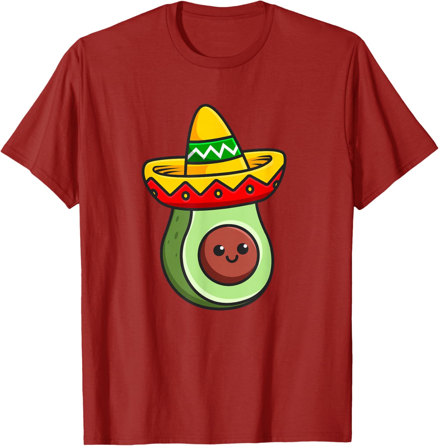 Авокадо Сомбреро Мексиканская Вечеринка Графическая Футболка Смешная Футболка на Пятый Май Мужская Повседневная S