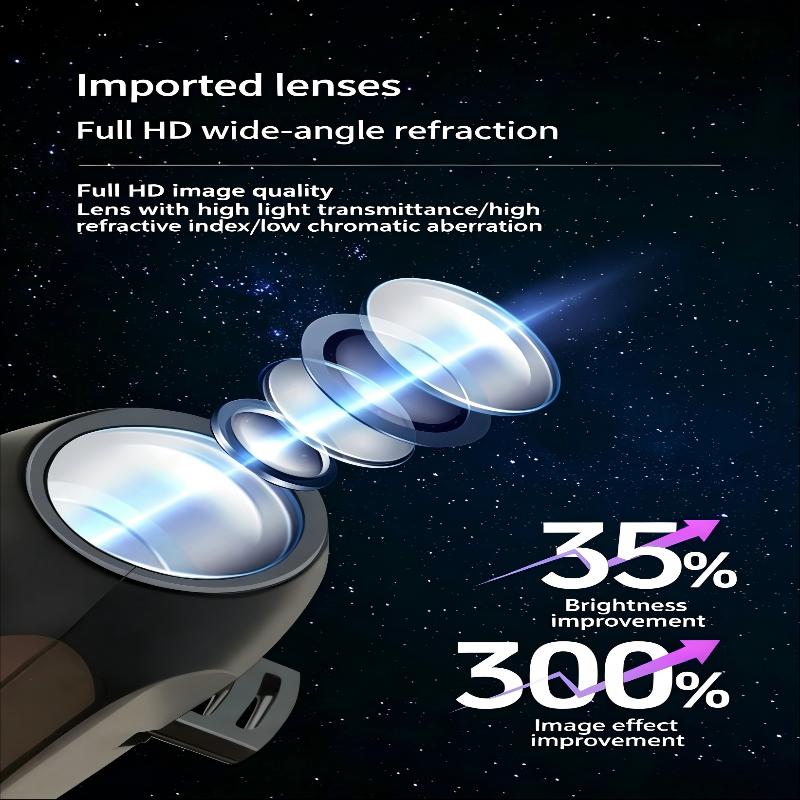 Usb Starry Sky Projector Light, Hd Bright Galaxy Night Light Projector With Multiple Slides, 360° Adjustable Flexible Gooseneck