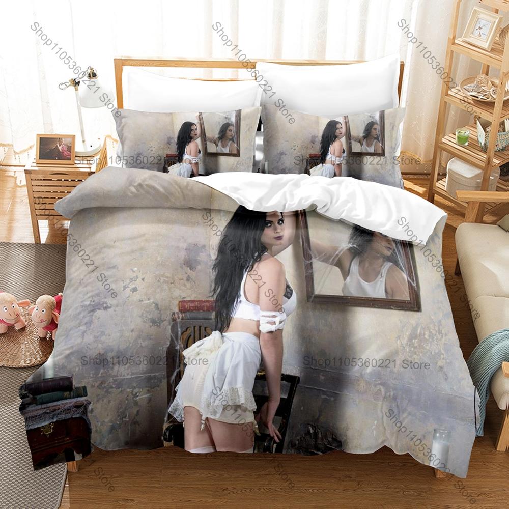 Saraya-Jade Bevis 3-teiliges Bettwäsche-Set Britische Wrestlerin Saraya Paige Aufdruck Weiche Mikrofaser Bettbezug Kissenbezug