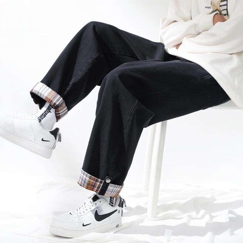 Jeanswest Men's Loose Fit Straight-Leg Outdoor Casual Jeans