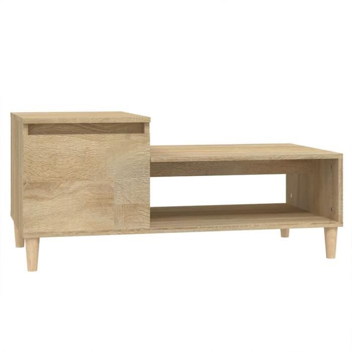 821127 vidaXL Table basse Chêne sonoma 100x50x45 cm Bois d'ingénierie