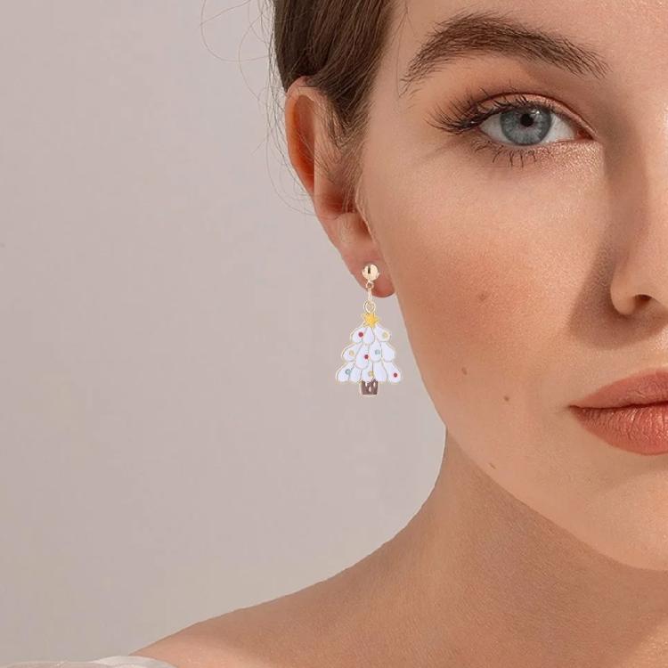 Jingle Bell Snowflake Reindeer Dangle Earring Festive Holiday Gift for Girl Teen