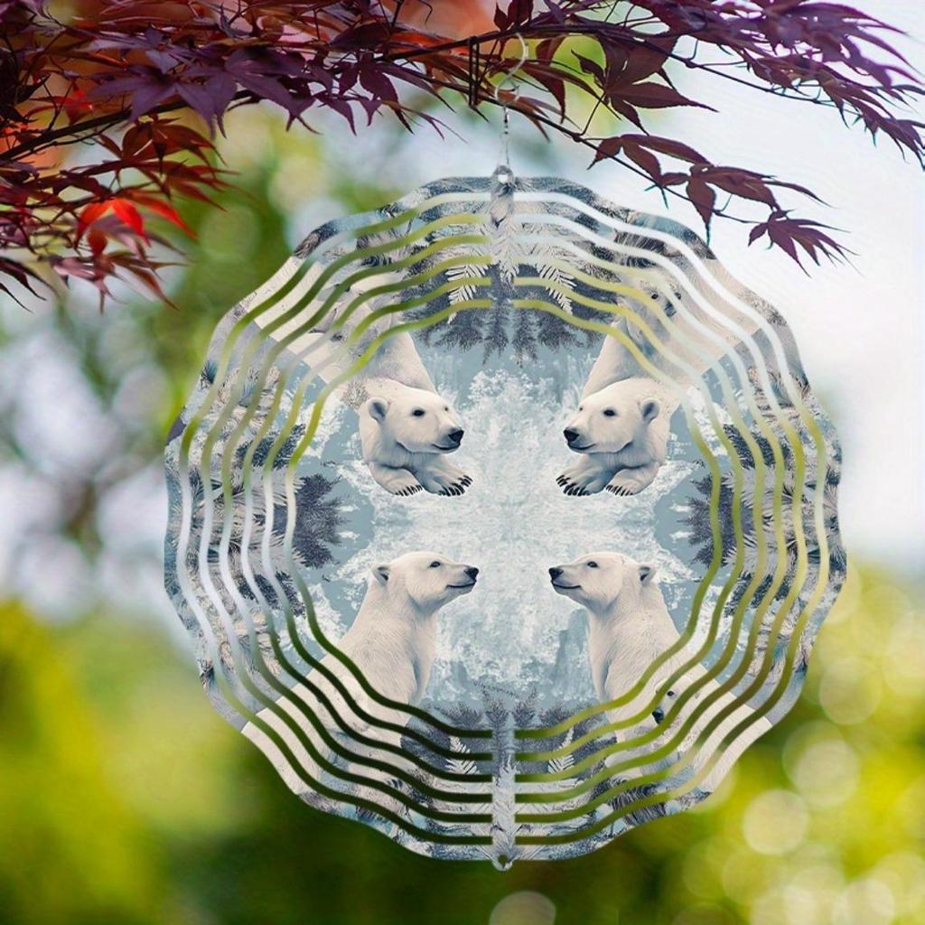 10 Zoll Hängendes Windspiel mit 360-Grad-Haken Stilvolles Glockendesign für Rasen-Gartendekoration Kreatives Geschenk für Frühling und Sommer