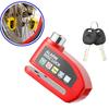 Motorcycle Alarm Lock Wheel Disc Brake with Key Motorbike Scooter Bicycle Waterproof Anti-theft Aluminum Alloy Security Brakeloc
