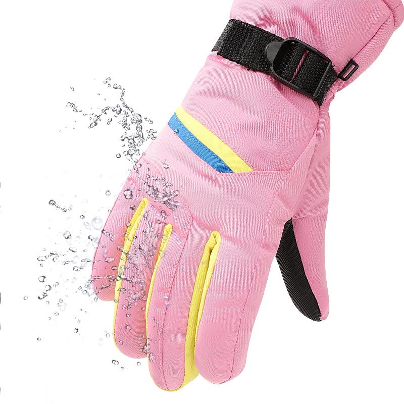 Custom logo Winter Warm Waterproof Windproof Snowboarding  Ski Snow Gloves