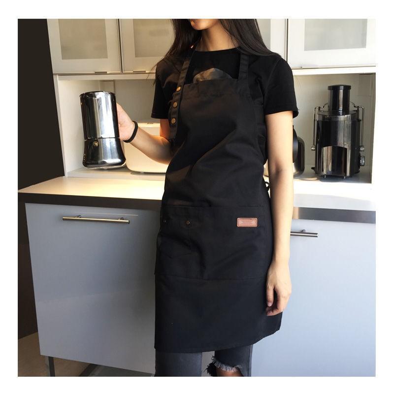 

Canvas Work Apron Men Women Chef Kitchen Grill Restaurant Bar Cafe Beauty Nail Salon Waiter Professional Durable Long Lasting OneSize чёрный