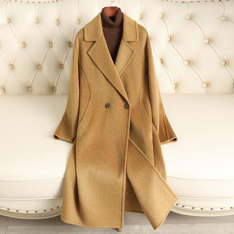 Double-sided cashmere coat autumn and winter new high-end fashion high-end woolen coat