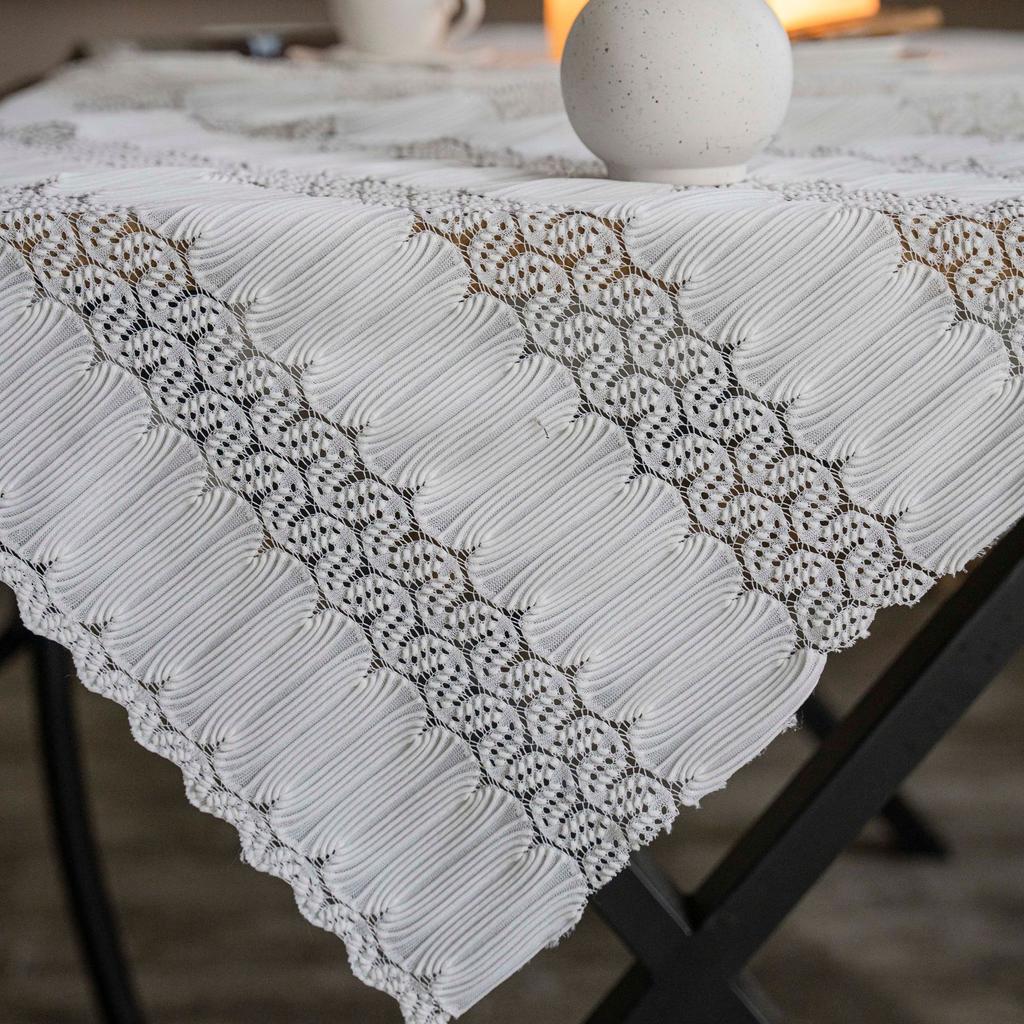 Cloth Dad Tablecloth French Lace Hollowed Out Rectangular Dining Table Cloth Coffee Table Cover Tablecloth Table Mat Table Cover Background Cloth